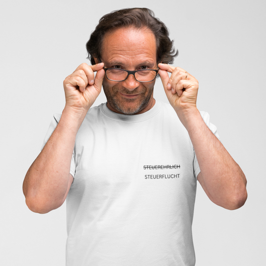 MoonDrip™ – „steuerehrlich/steuerflucht“ Premium Organic Herrenshirt
